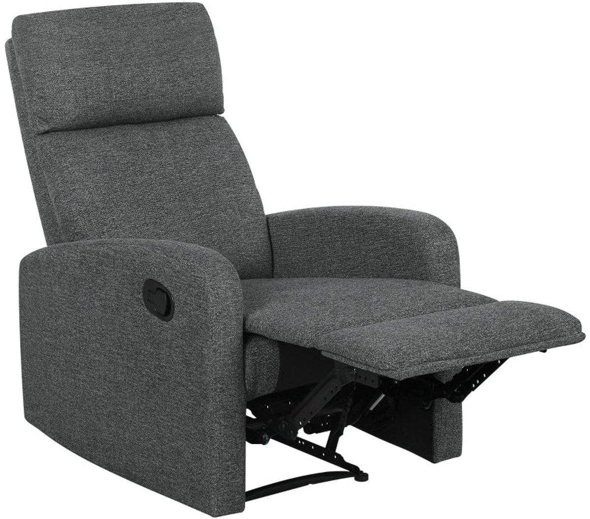 Merax Relaxfauteuil Met Verstelbare Rugleuning En Voetsteun – Ligfauteuil Voor Woonkamer – Donkergrijs – 63x91x98 cm