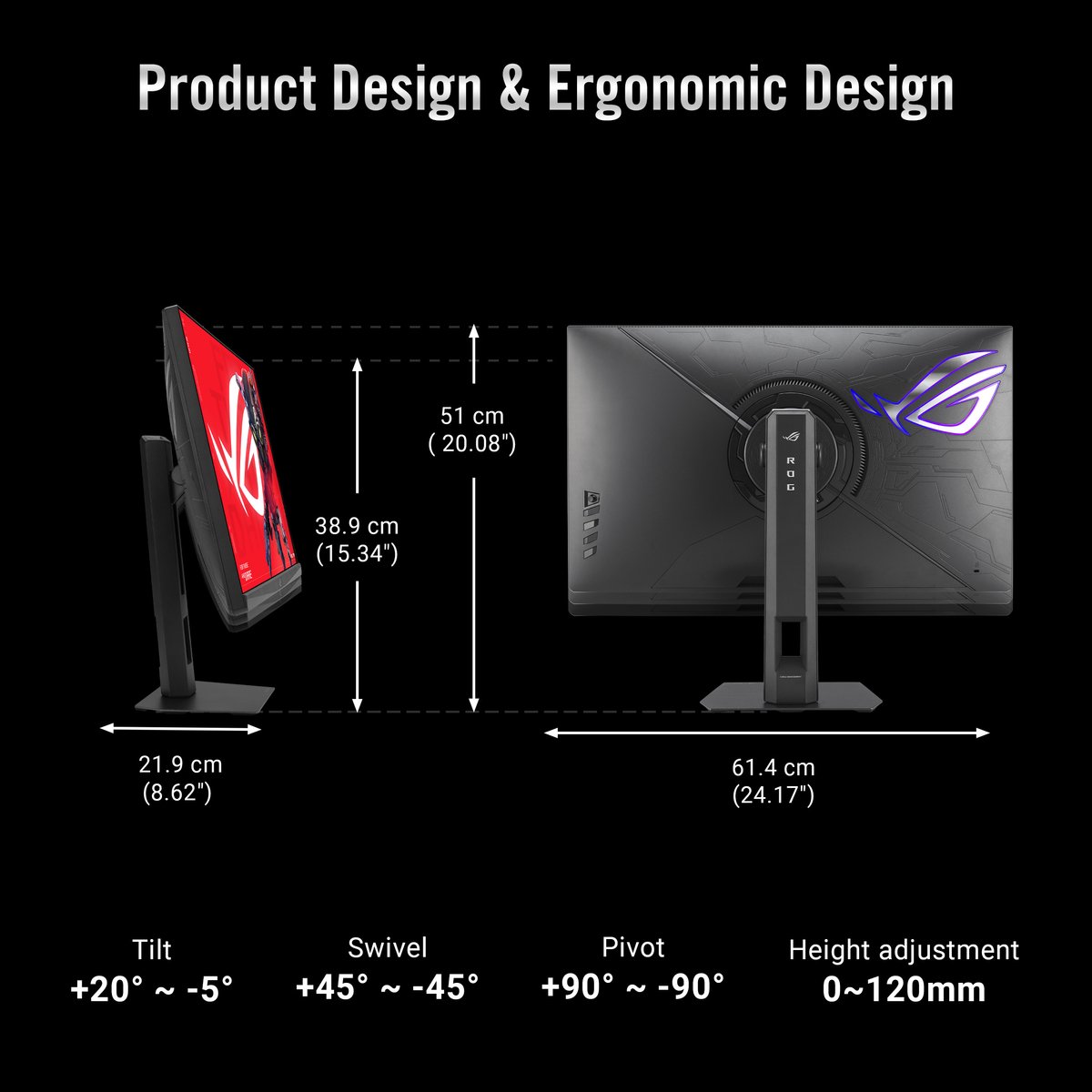ASUS ROG Strix XG27JCG Gaming Monitor 165Hz 27 inch - afbeelding 3