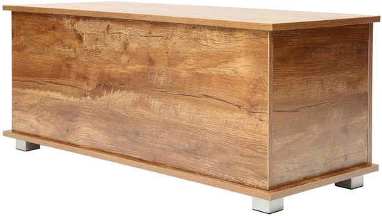 NBAP® Speelgoedkist - Speelgoedkast - Dekenkist - Houtkleur — afbeelding 4