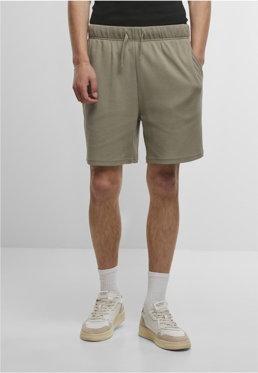 Urban Classics Waffle Sweat Korte broek L Olijfgroen