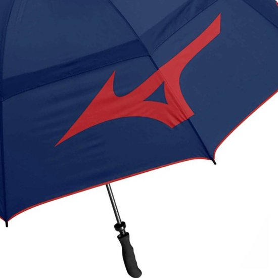 Mizuno Tour 55 inch Twin Canopy Staff Golfparaplu - Blauw Rood — afbeelding 3