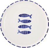 J-Line bord Vis - keramiek - donkerblauw