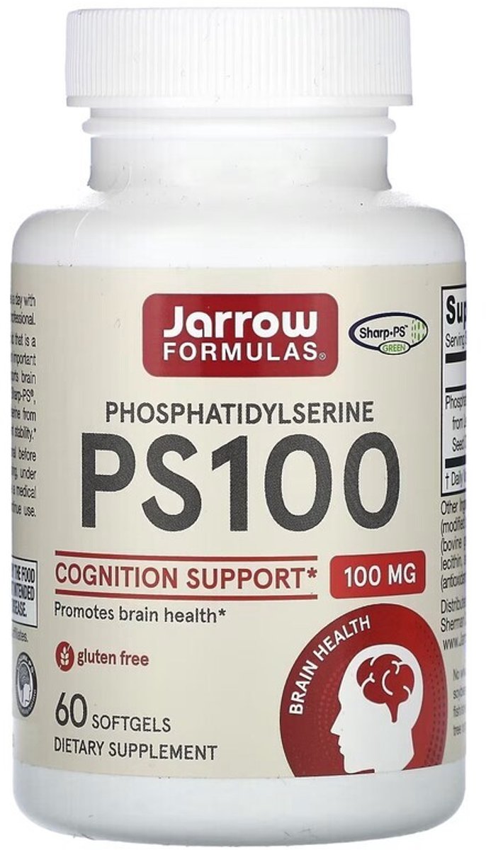 PS100, Phosphatidylserine 100 mg (60 Softgels) - Jarrow Formulas