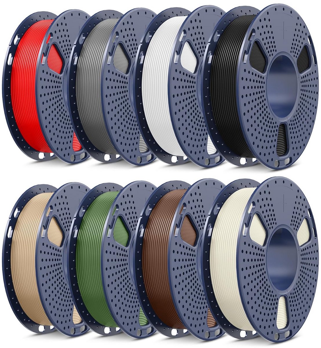 PLA+ Filament Bundel 8 Kleuren (250g per Rol) - Sterk 3D Printer Materiaal
