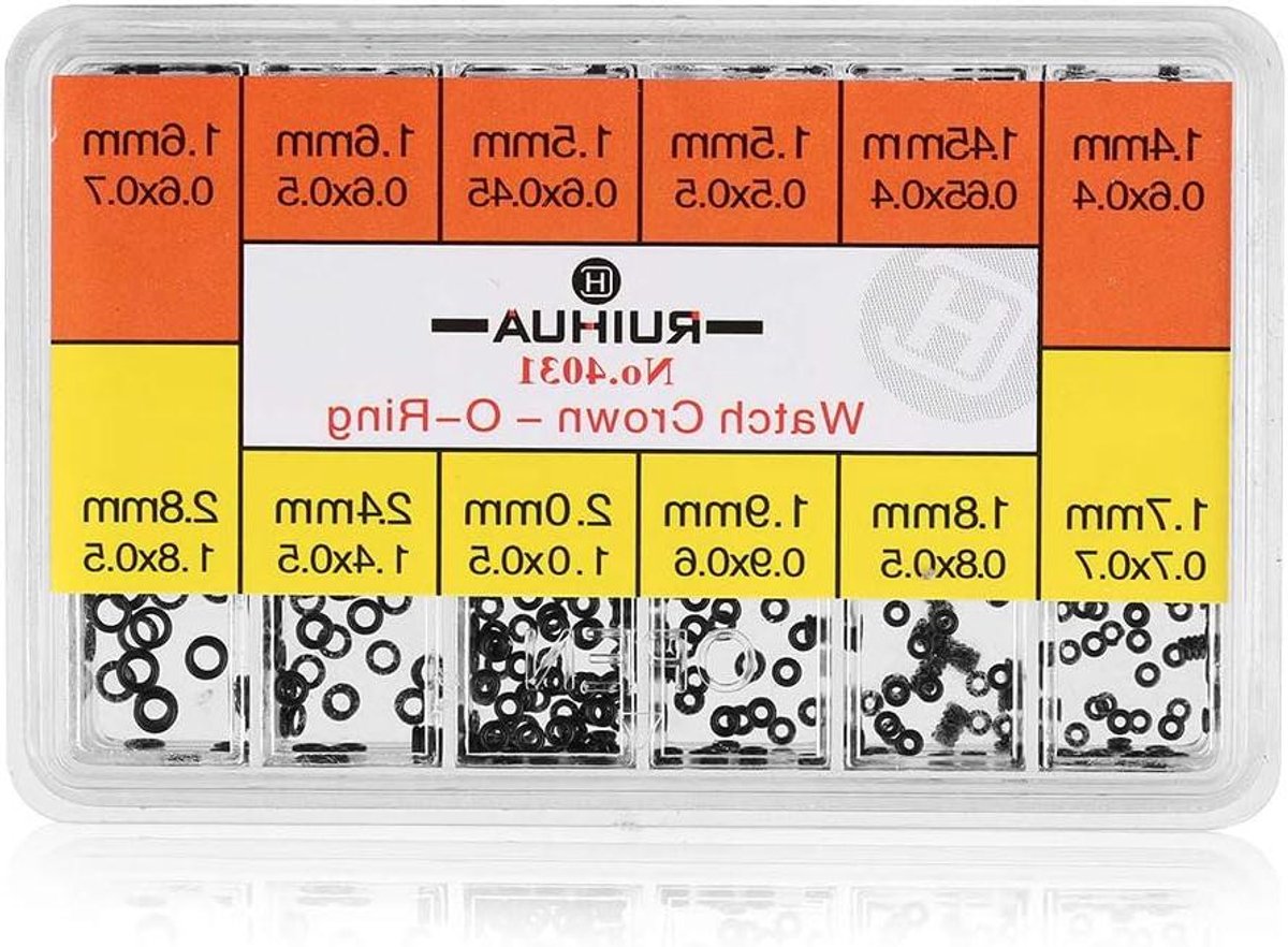 Allecto- Horlogegreep waterdicht - O-ringen - Rubberen ring - Waterdichte afdichtingen - Reparatiegereedschap - Uurwerken - Horlogebatterijen - Gereedschapswisselset - Geschikt voor horloges - Zwart-formaat.