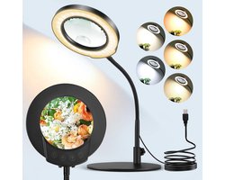 Allecto - Nagellamp met vergrootglas - LED verlichting - Zwanenhals - USB aansluiting - Oogbescherming - Geschikt voor nagels lakken en nail art - Wit - Nagellamp, vergrootglaslamp, USB leeslamp - AliExpress 1420.