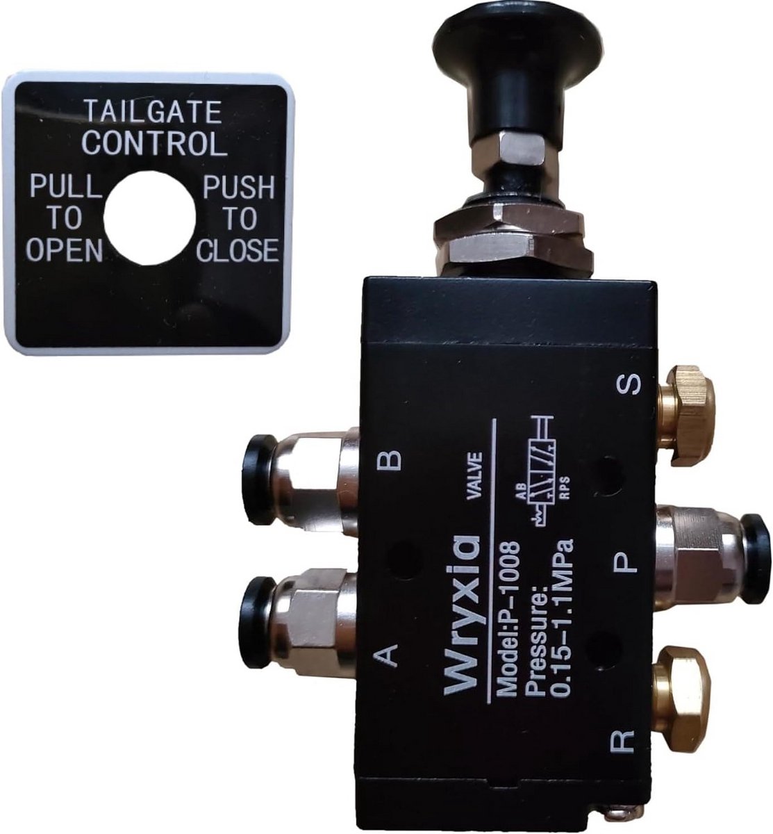 Luchtklep - Klep Bedieningsklep - Achterklep Bediening - Handmatige Push-Pull - OD6mm - Aluminiumkleurig