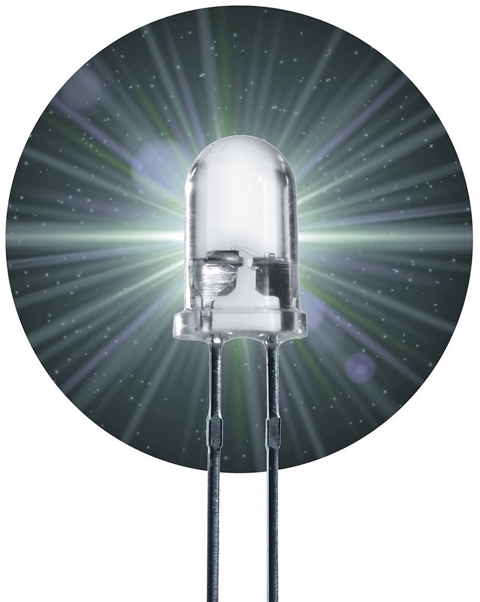 5mm Witte LED Lichtdiodes - 26000 mcd - 20 Stuks - Helder