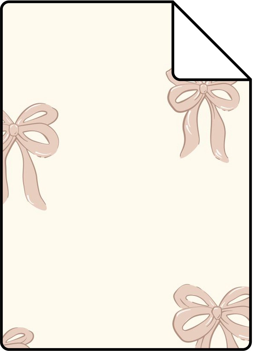 Proefstaal ESTAhome behang strikjes licht roze - 26.5 x 21 cm - 131433-S