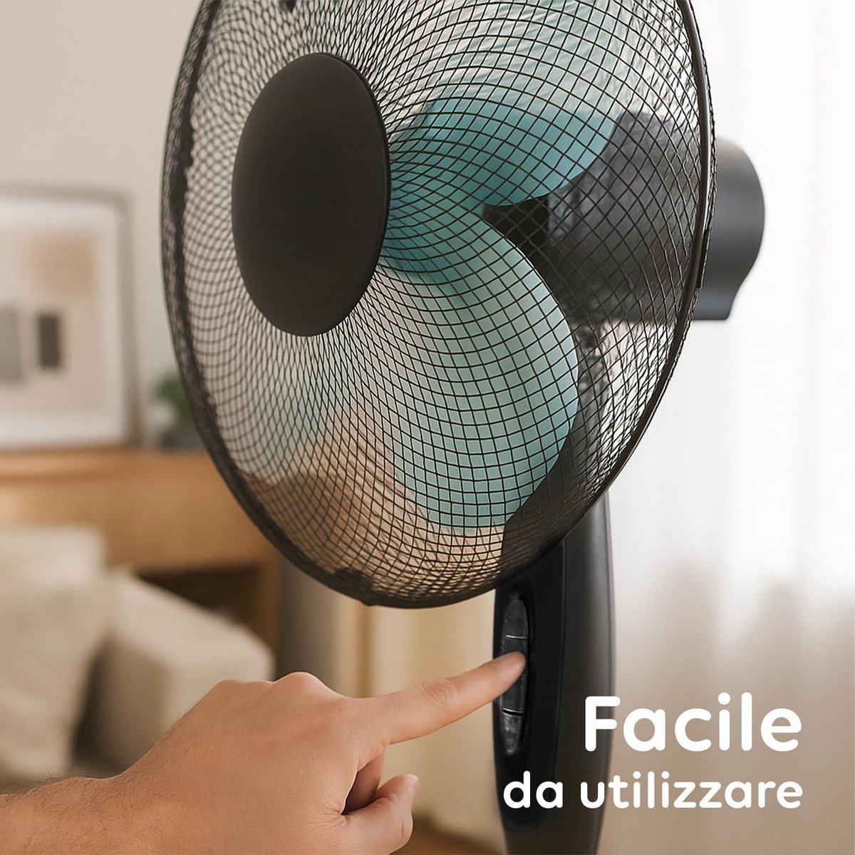 Stille Staande Ventilator met Afstandsbediening - Verstelbare Hoogte, Timer en Oscillatie – foto 2