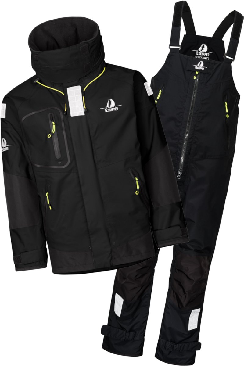 12skipper Magellan Offshore Set Heren / Dames - Zeiljas zwart XS, Zeilbroek zwart XS