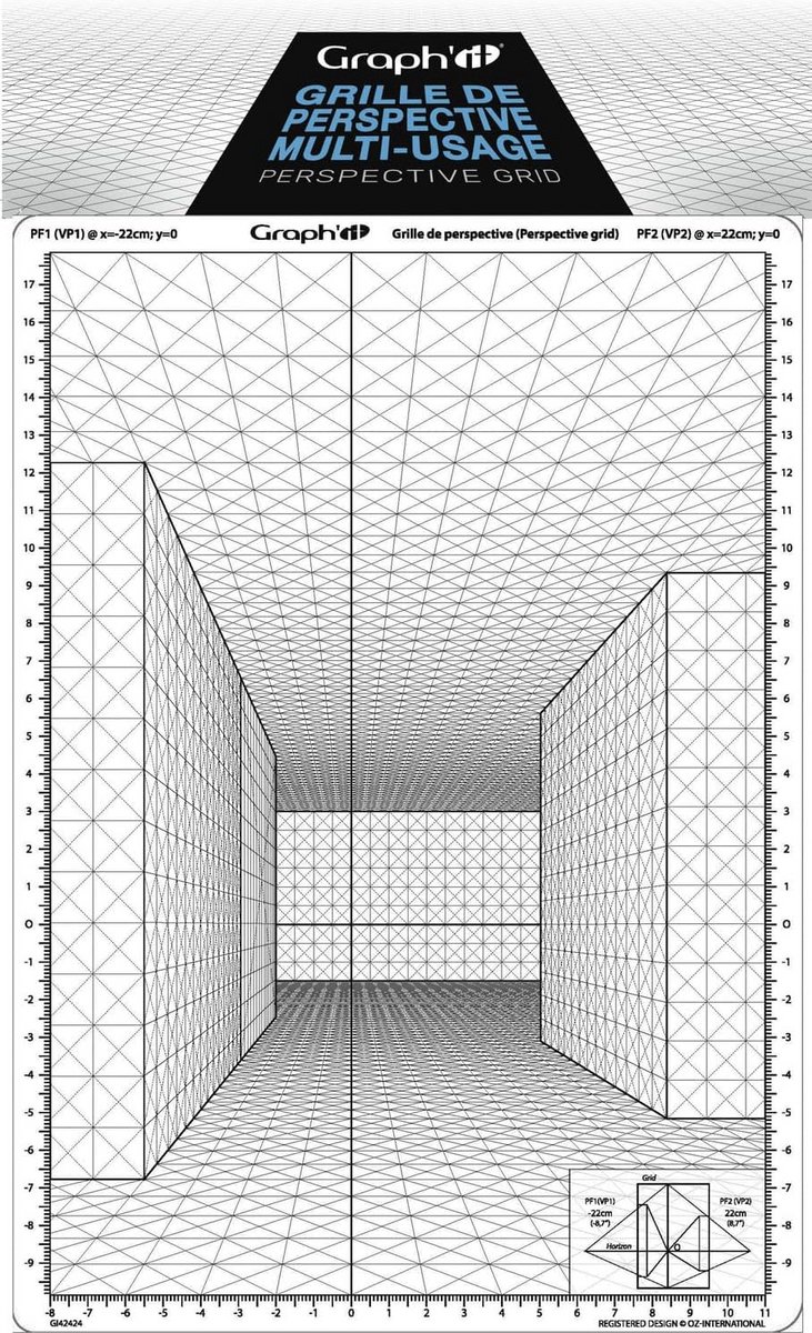 Flexibel Perspectiefraster A4 - Tekentool voor Kunstenaars en Studenten