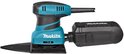 Turquoise en zwarte Makita schuurmachine met een delta schuurzool.