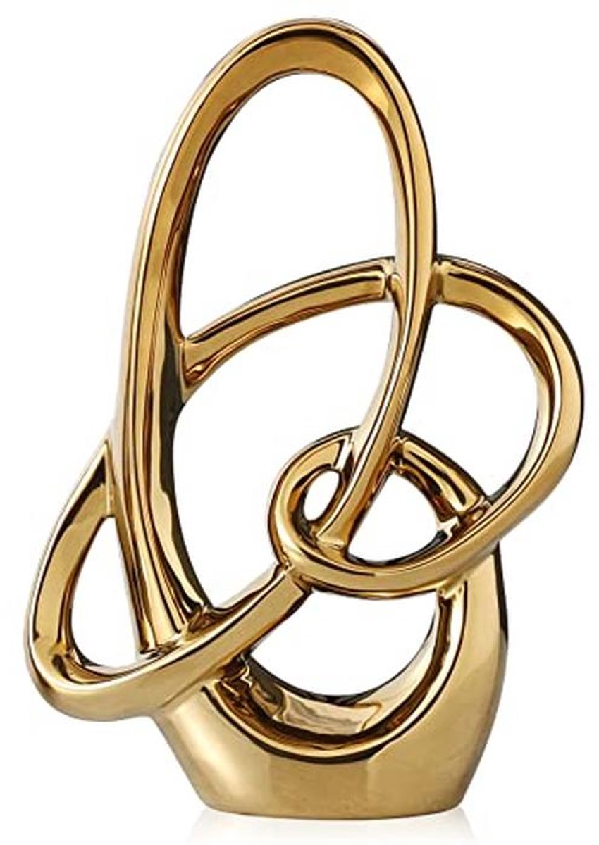 Moderne Decoratieve Gouden Sculptuur - Abstracte Huisdecoratie en Tafelstandbeeld voor Woo