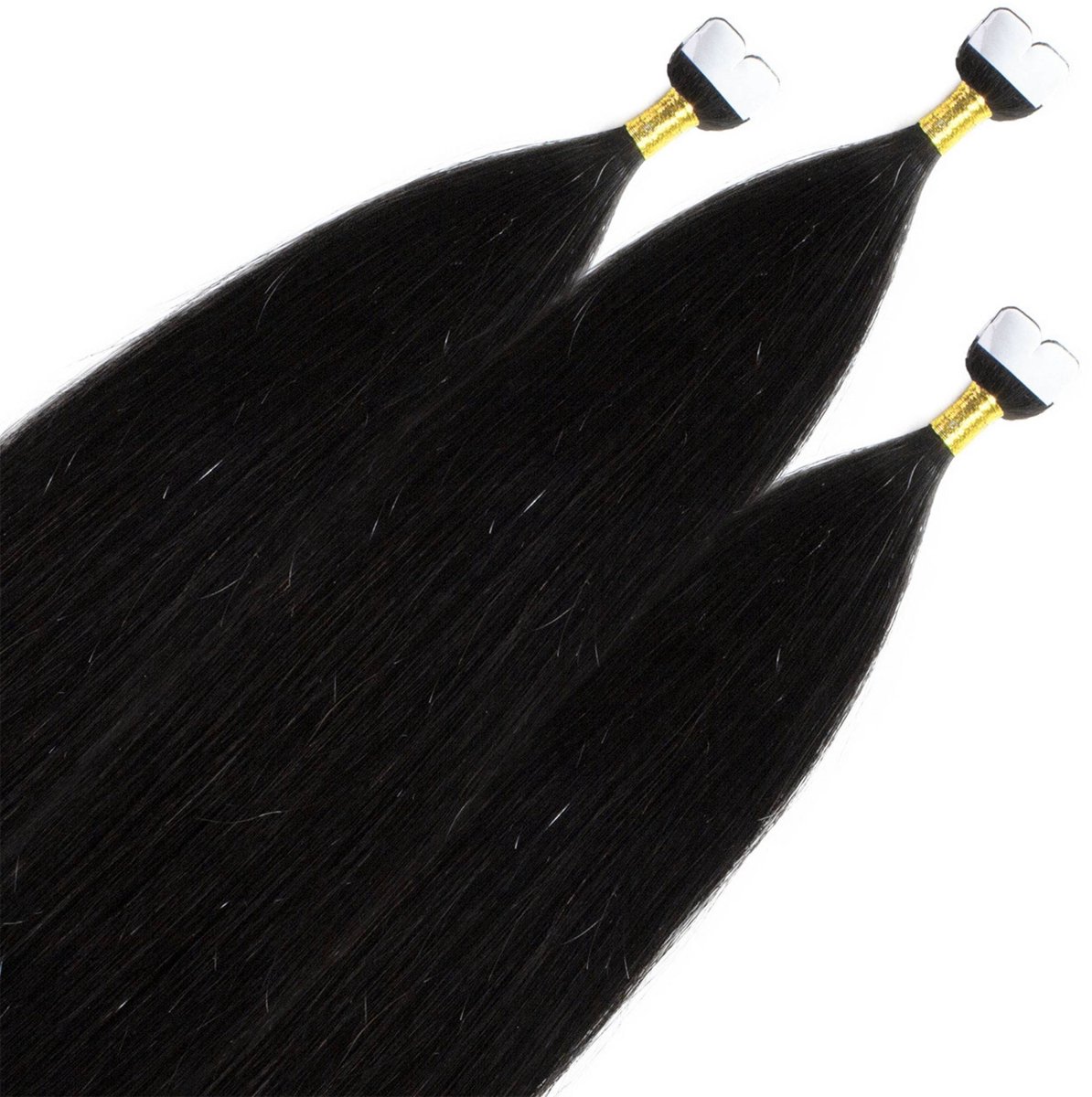 hair2heart Premium Mini Tape Extensions Echt haar - 12 tapes 40 cm 4/0 middenbruin