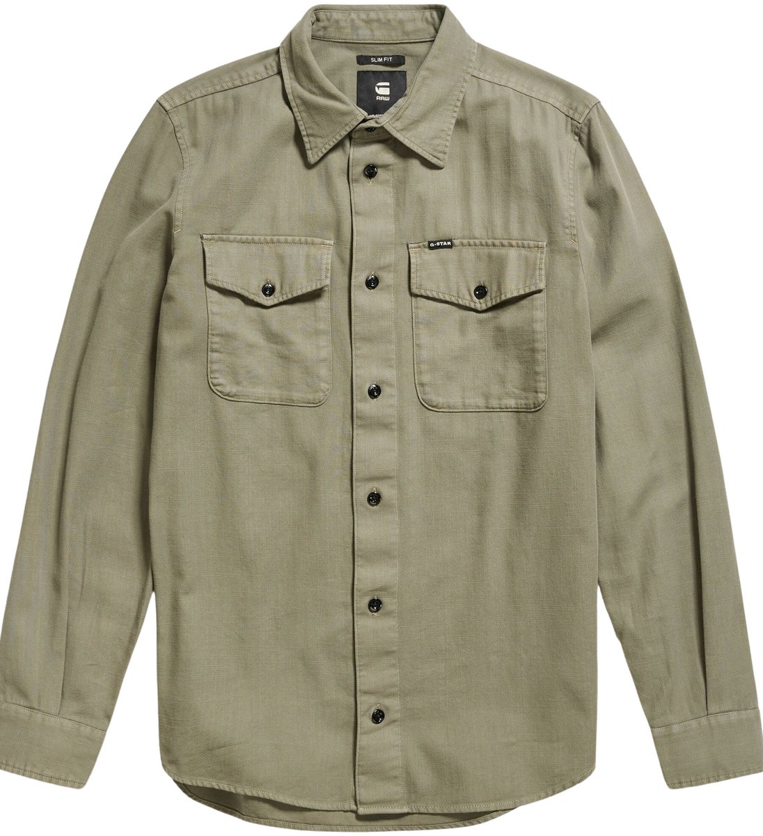 G-STAR Marine Slim Shirt ls Heren Overhemd gd Shamrock Gd
