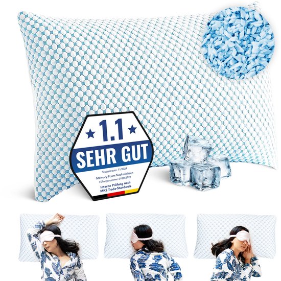 Ergonomisch Kussen - Hoofdkussen - Traagschuim - Verstelbaar en Ondersteunend - Voor Rug-, Zij- en Buikslapers