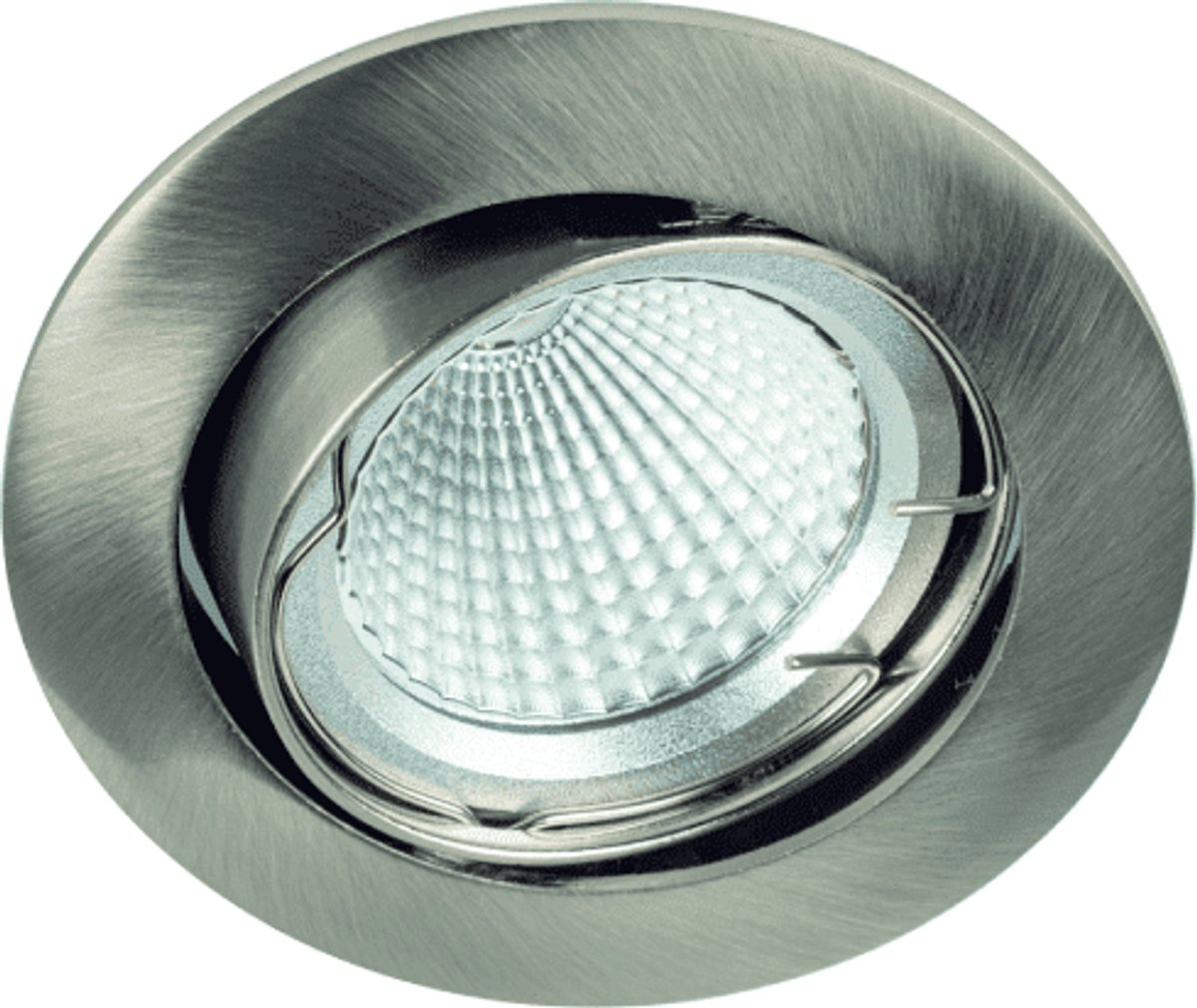 Inbouwspot Armatuur Aluminium - Kantelbaar - Geborsteld staal