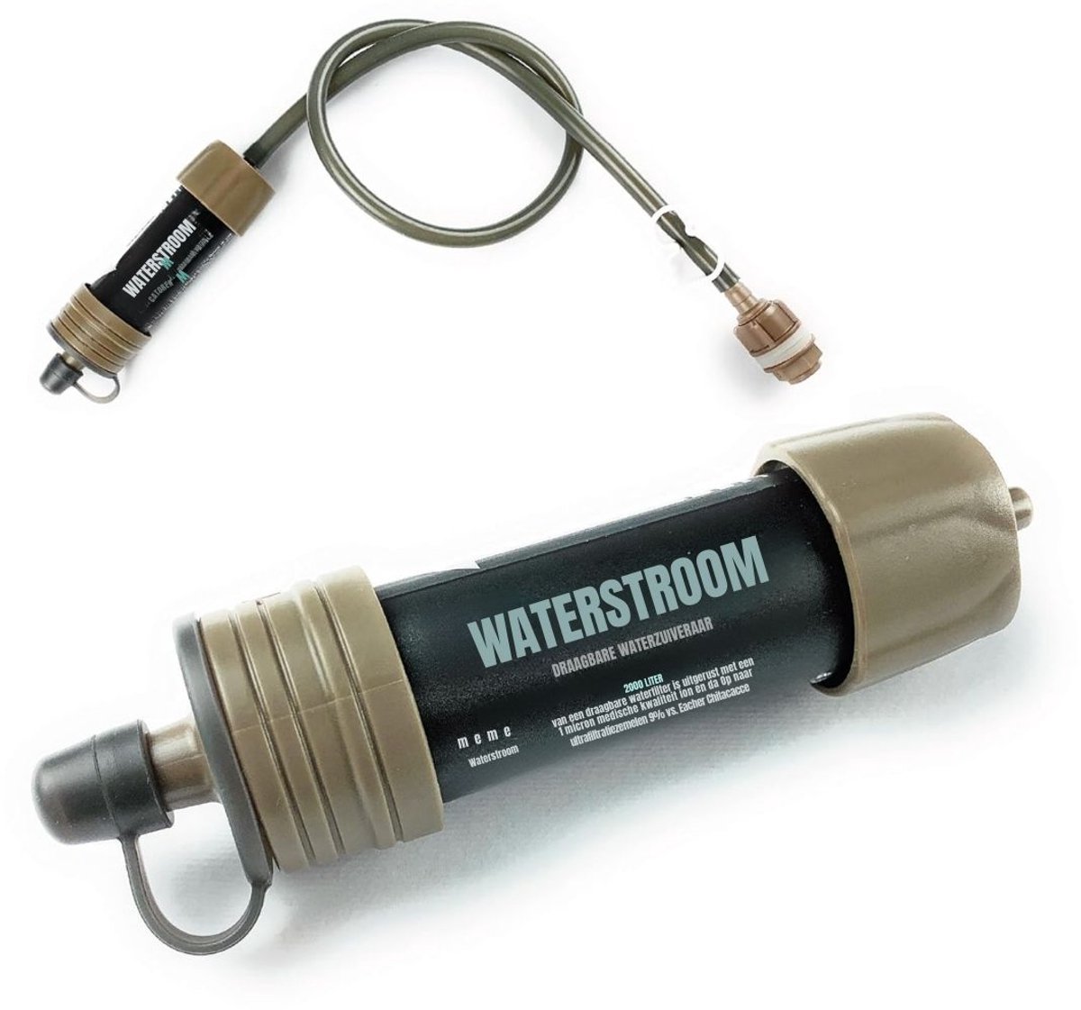 Nexvo® Waterfilter noodpakket - Waterfilter - Bruin - 11cm x 11cm x 4cm