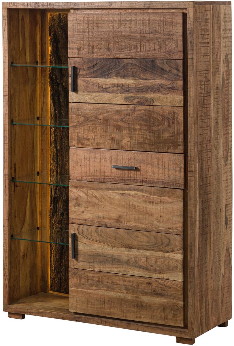 MASSIVMOEBEL24.DE highboard BARK #106 natuur 100 x 150 x 40 cm