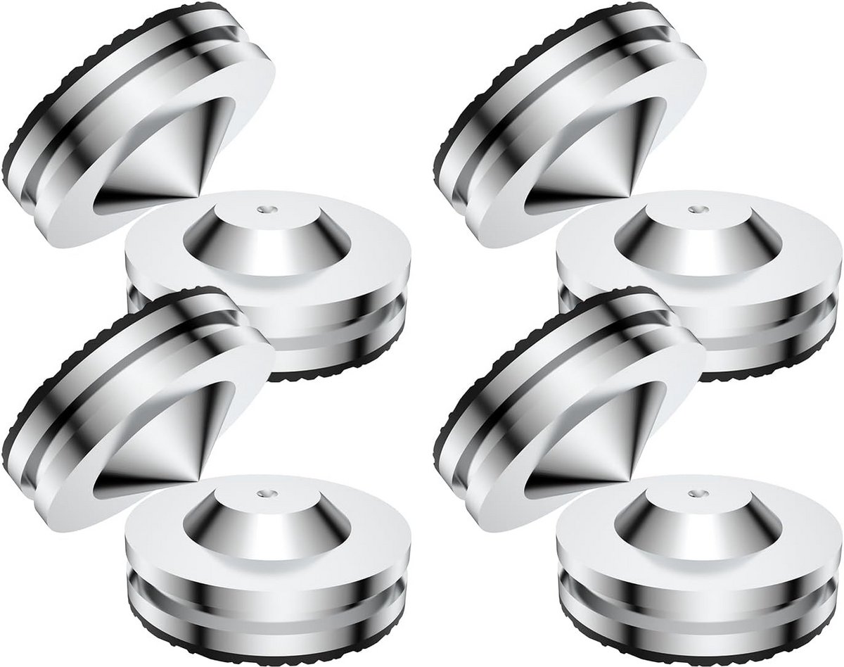 Hoogte Verstelbare Subwoofer Spikes - 4 Stuks Luidsprekervoeten voor Verbeterde Geluidskwaliteit