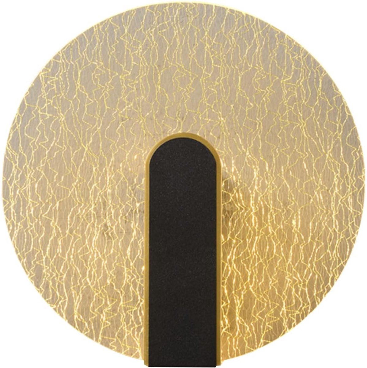 Ronde LED Wandlamp Goud Acryl - Warm Licht voor Woonkamer en Slaapkamer