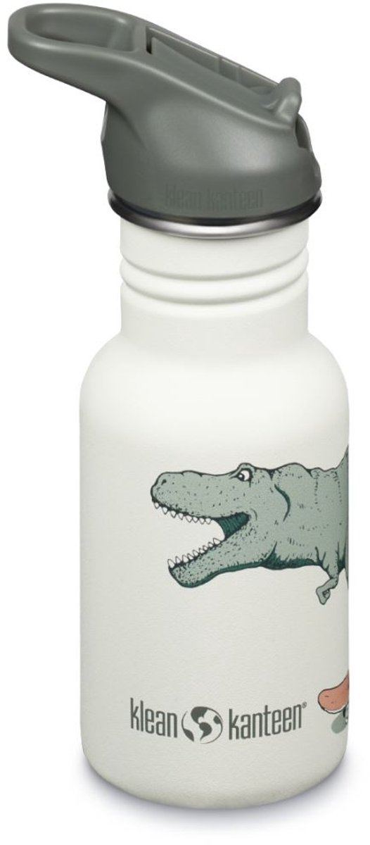 Klean Kanteen Kid Kanteen Classic 355ml - Flip Sport Cap Dino Skate White thumbnail 3