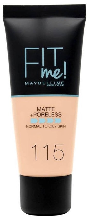 Maybelline Fit Me Matte + Poreless foundation, 115 Ivory.