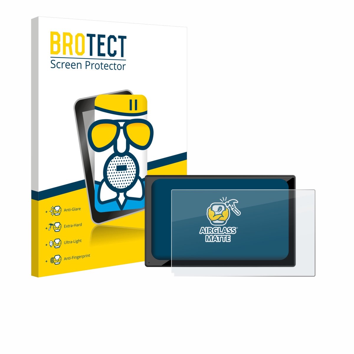 BROTECT - Screenprotector voor Carpuride V9 9" - Folie Beschermfolie Beschermglas matte