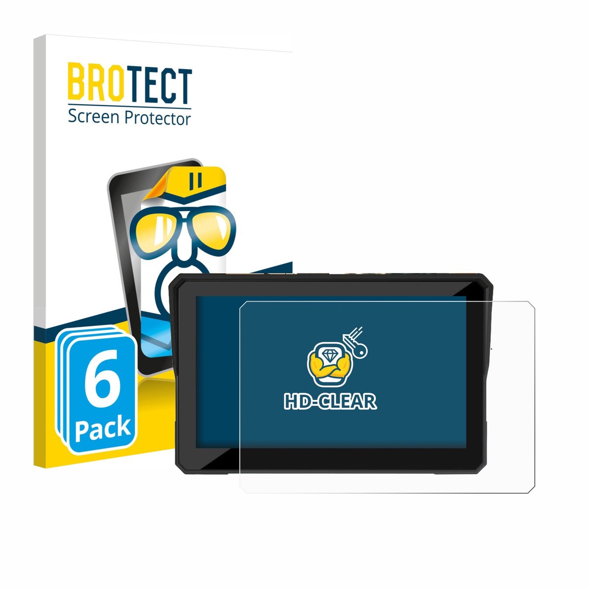 BROTECT - Screenprotector voor Carpuride W502S Pro 5" - Folie Beschermfolie transparant 6 Stuks
