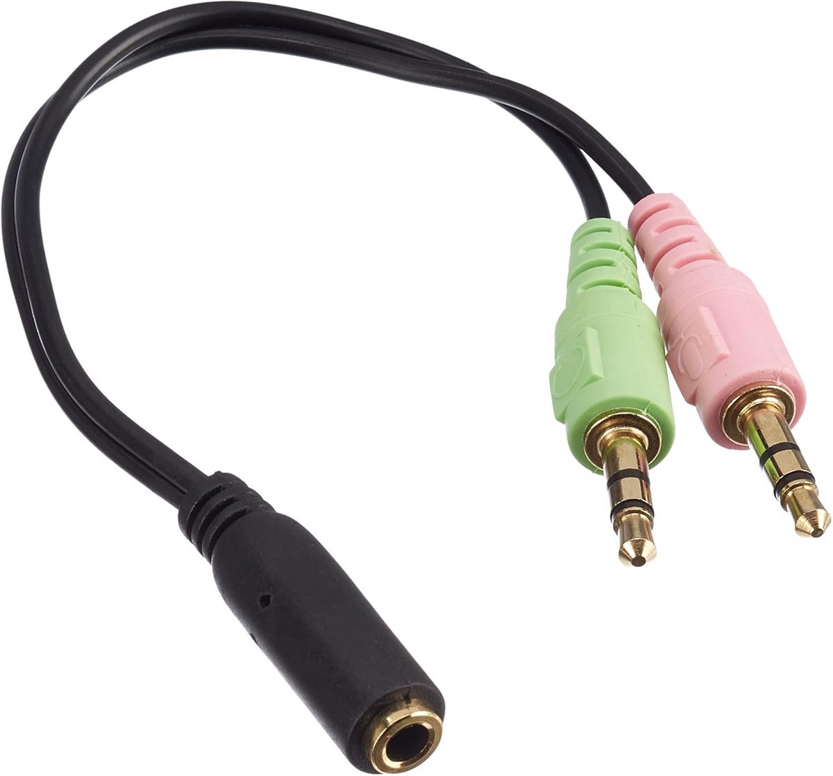 4-Polige Headset-Adapterkabel TRRS naar 2 x 3-Polig voor PC en Notebook