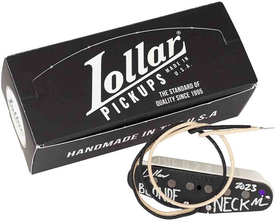 Lollar Vintage Blonde Neck single coil pickup, vlakke magneten, parchment