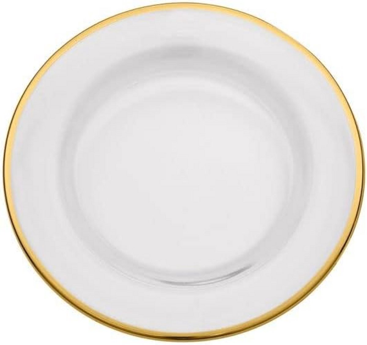 Broodschaal van Glas met Goudkleurige Draad 15 cm - Transparant