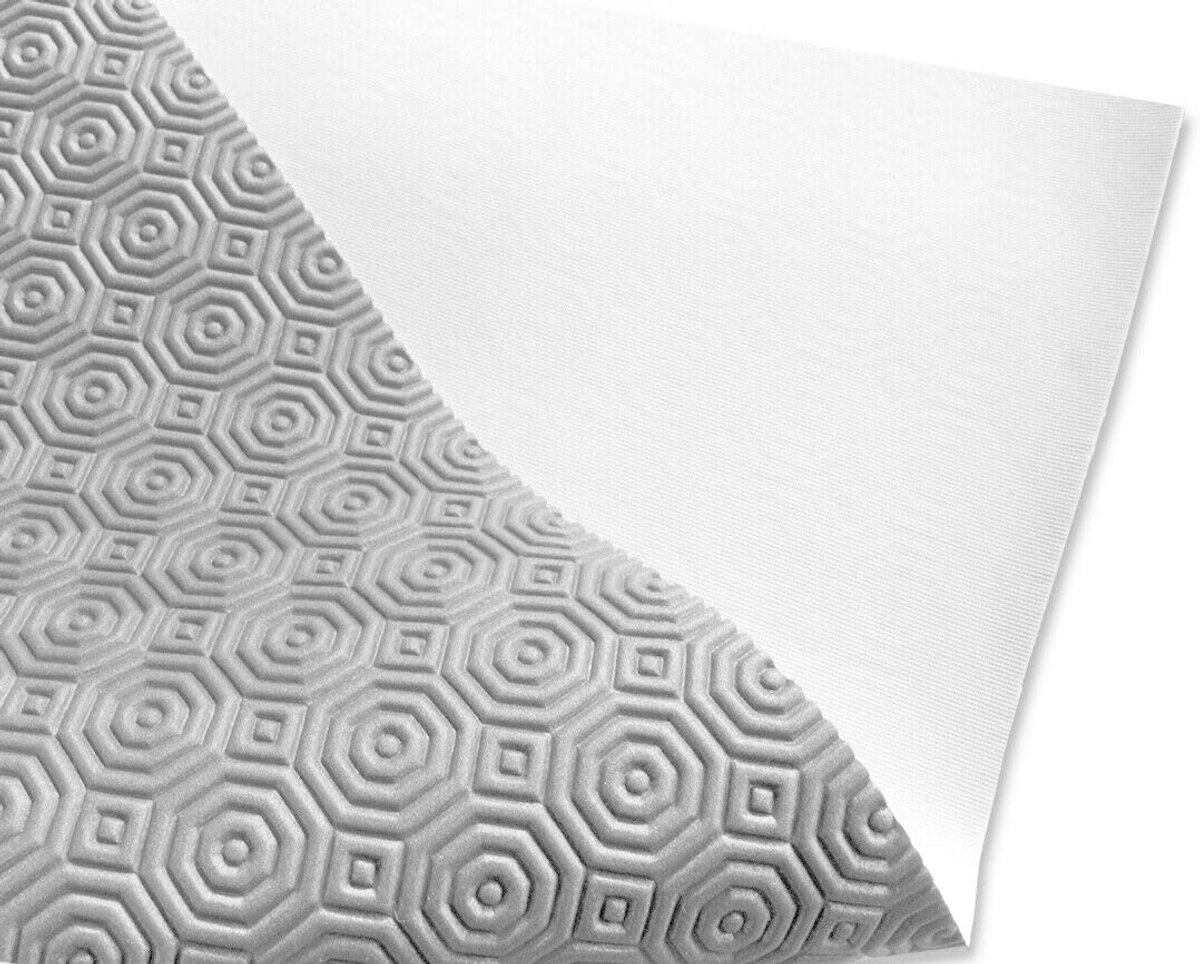 Tafelbeschermer Molton Zacht Grijs Antislip 140 x 30 cm