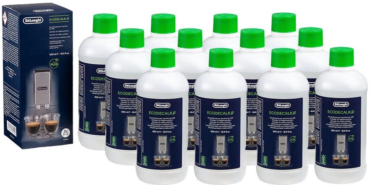 12x Delonghi EcoDecalk Vloeibare Ontkalker (500ml) DLSC500