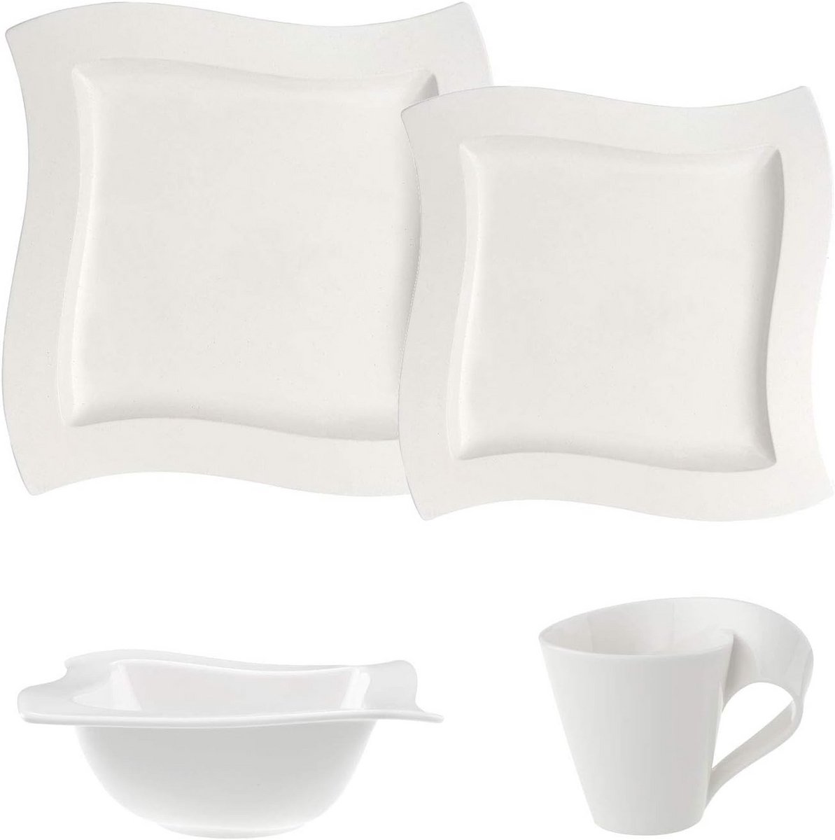 Beginnerset Servies voor 2 Personen Compleet 8 Delig Modern Design
