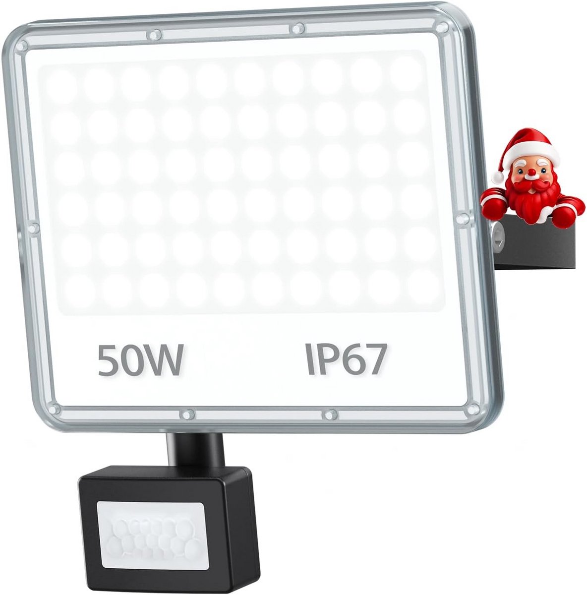 Krachtige LED Buitenlamp met Bewegingssensor 50W Koelwit IP66