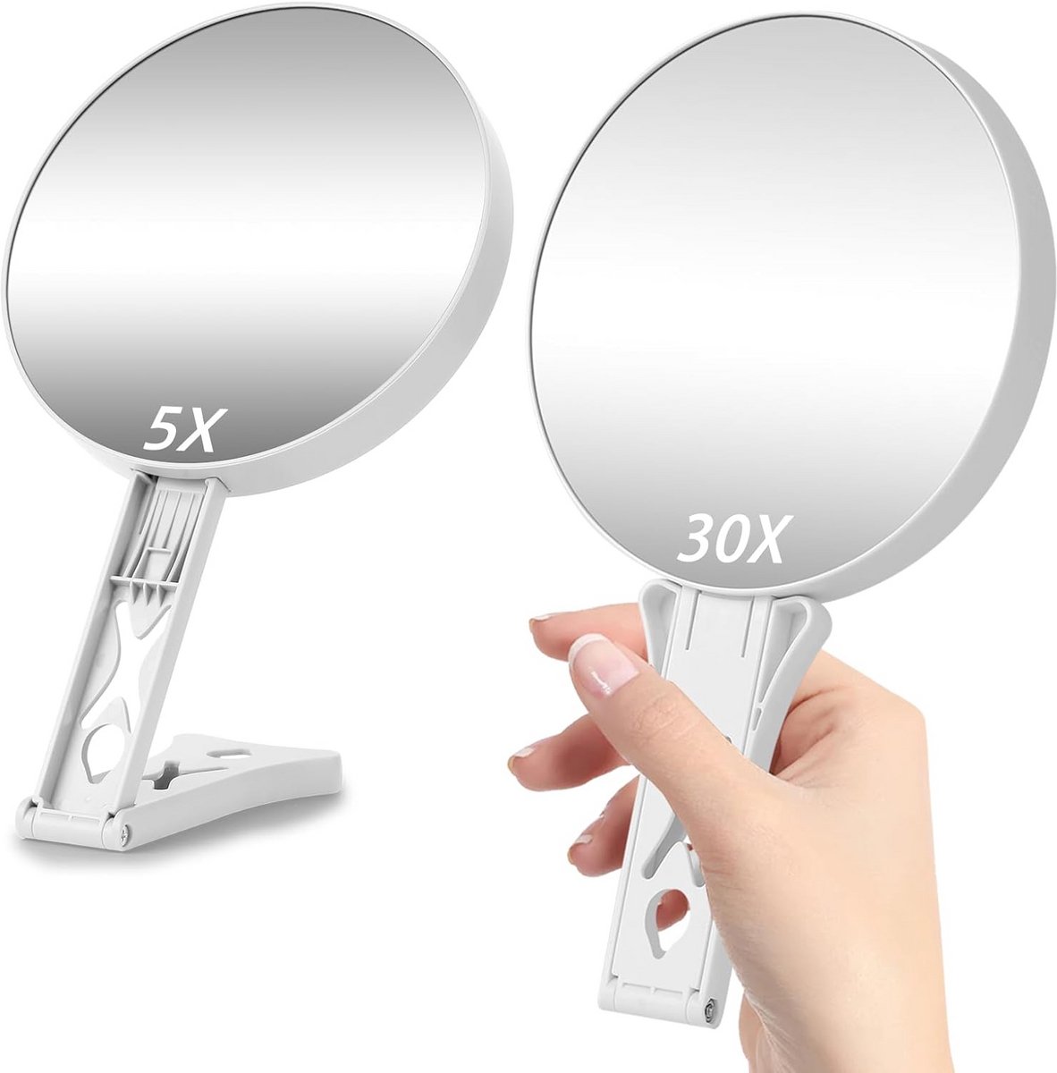 Vergrootspiegel Dubbelzijdig 5x en 30x Vergroting voor Make-up en Details