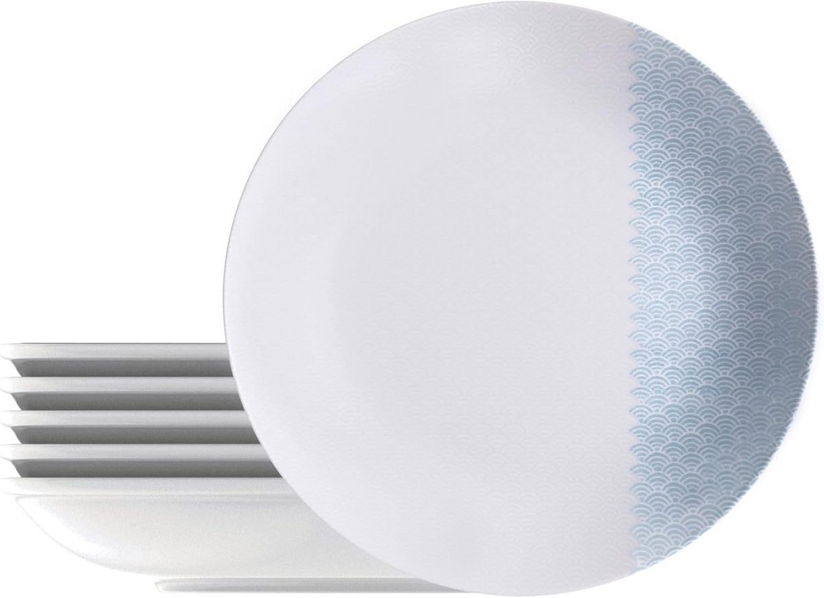 Ronde Soepborden Porselein 22 cm - Set van 6 Stuks - Hoge Kwaliteit & Hygiënisch