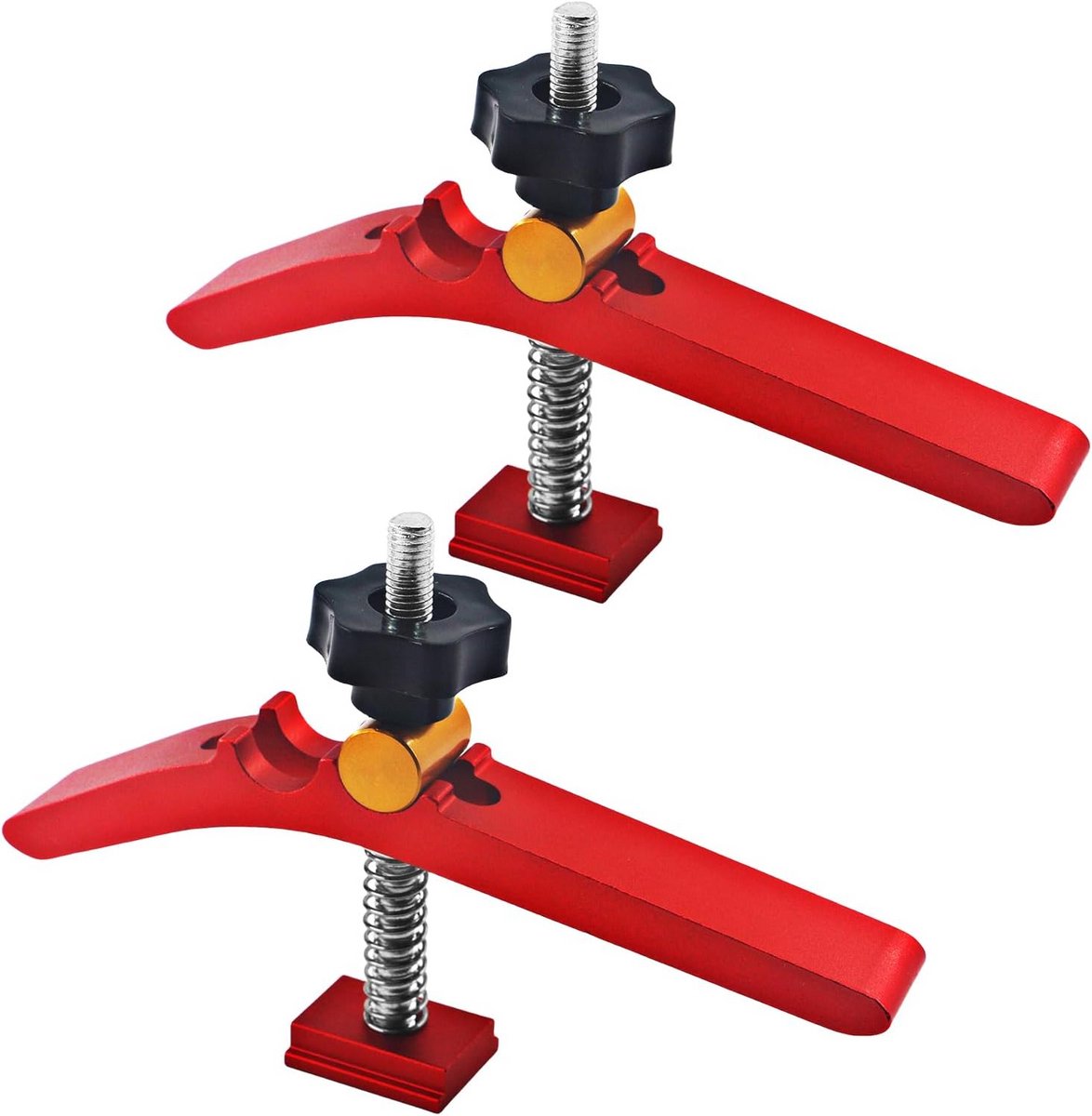 2x T-Snelspanklemmen Set Aluminiumlegering voor T-Groefrails - Hout- en Metaalbewerking