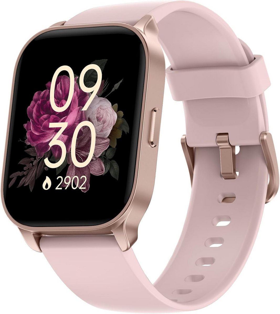Vrouwelijke Smartwatch met Oproepfunctie, Hartslag- en Slaaptracking, 100 Sportmodi, IP68 Waterdicht, Compatibel met Android en iOS - Lichtroze