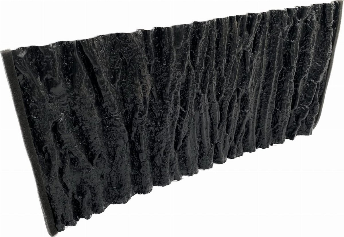 3D Aquarium Achterwand Zwart Boomstronk Effect 120x50 CM Eenvoudige Montage