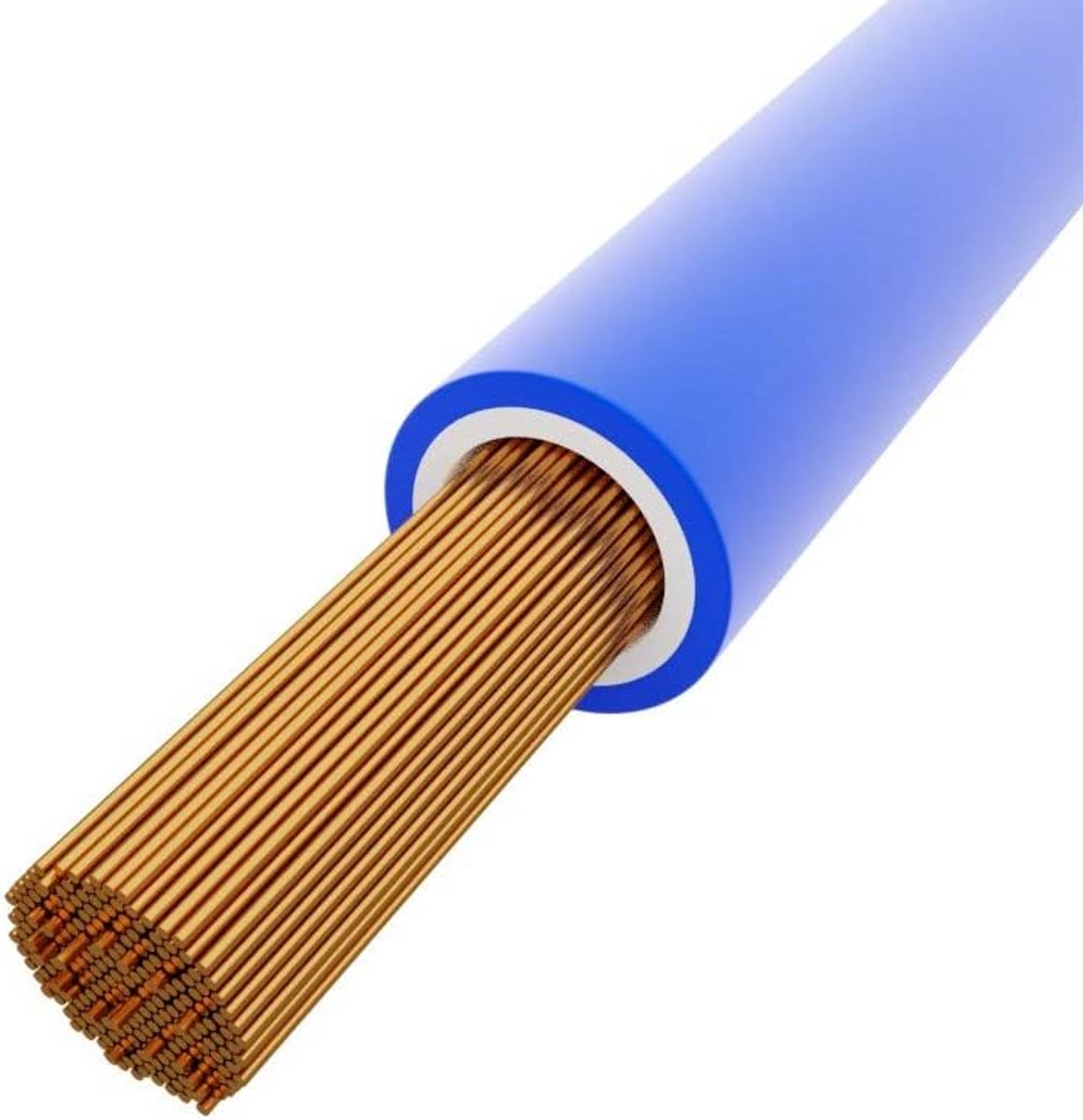 Blauwe Ader Kabel 1 Meter 16mm2 Strengs voor Installaties en Elektronica