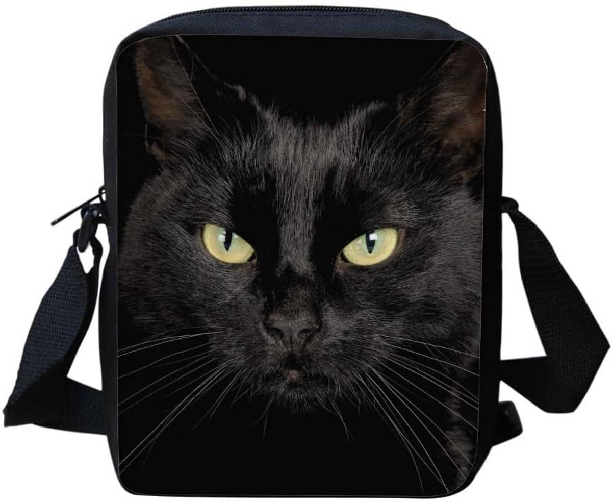 Dames Crossbody Tas met Verstelbare Band en Kattenprint