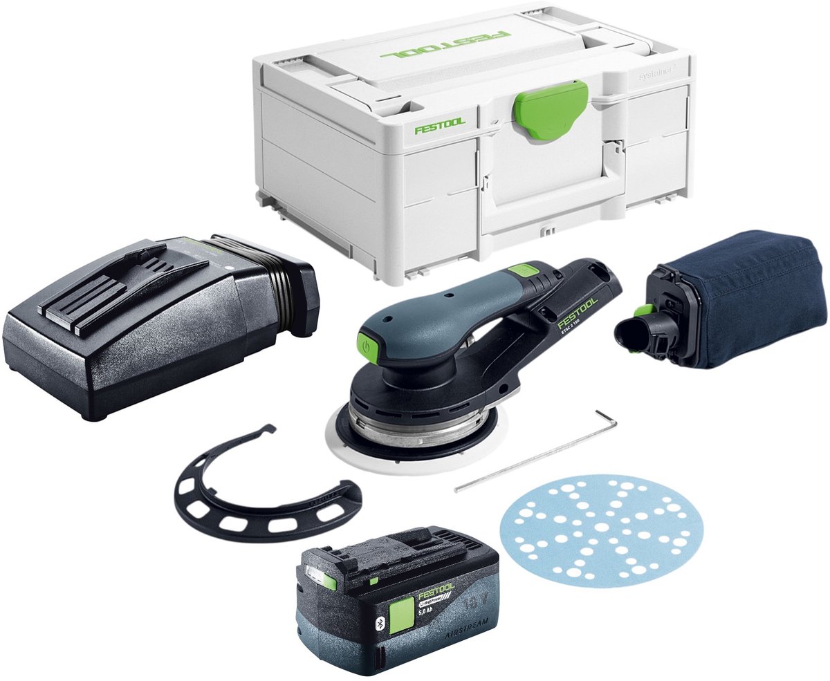 Festool ETSC 2 150-Basic accu excenterschuurmachine 18 V 150 mm borstelloos + 1x accu 5.0 Ah + lader + systainer