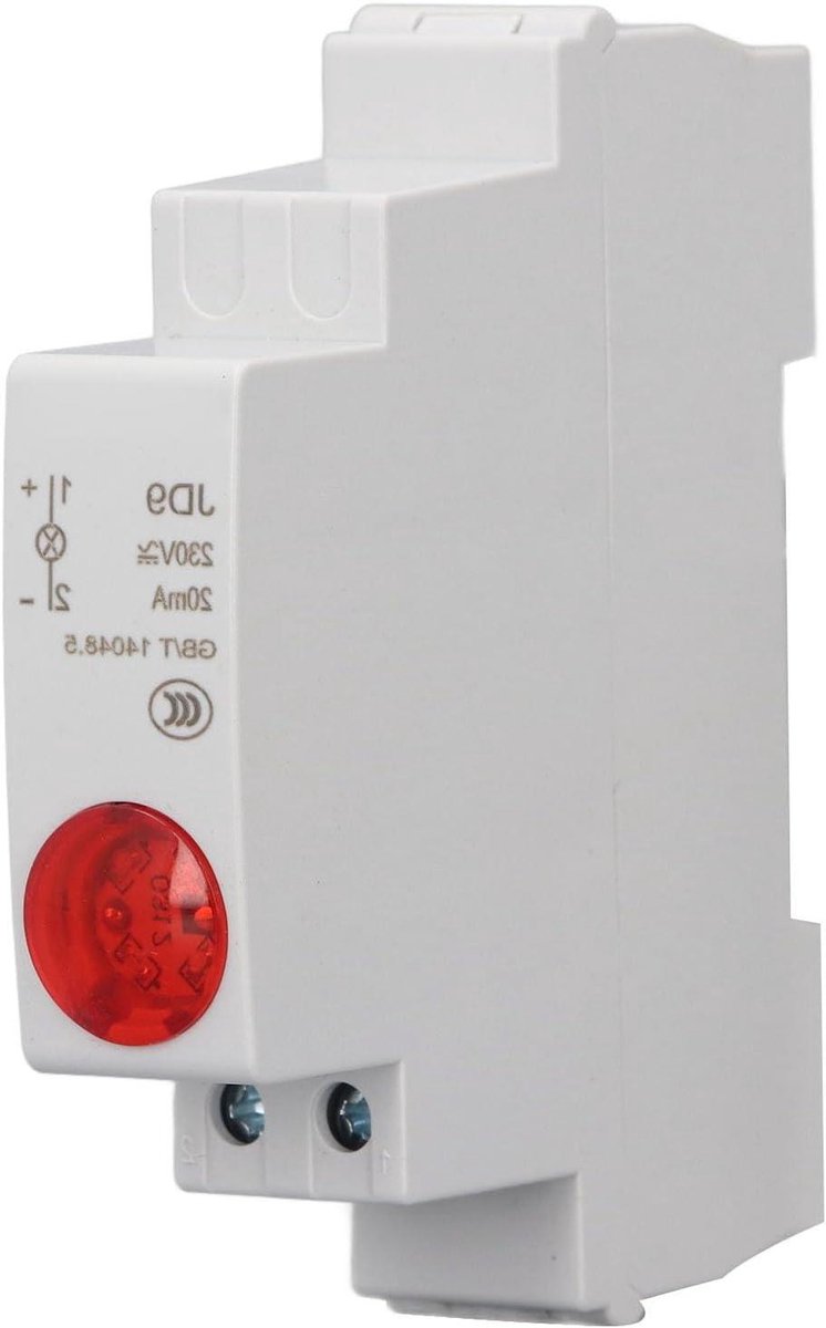 Signaallicht indicator op DIN-rail voor verdeelbox met LED, rood lichtscherm AC DC.