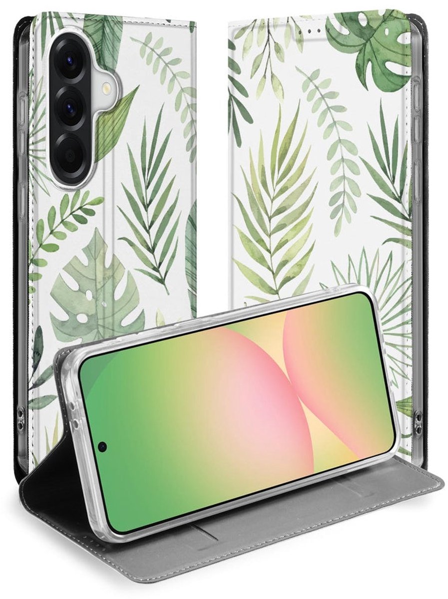 Bookcase Samsung Galaxy A57 Leaves