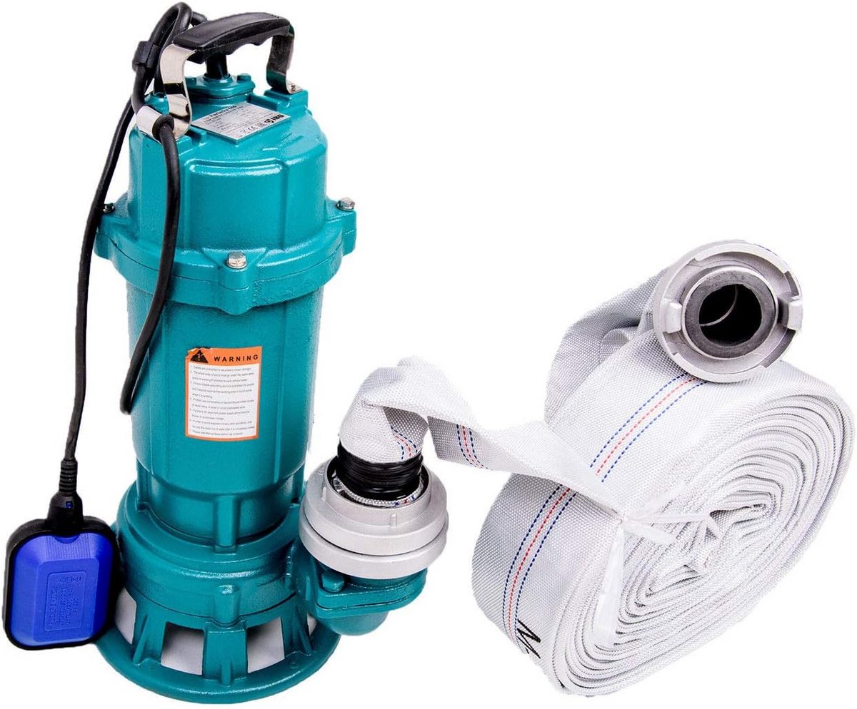 Krachtige Dompelpomp 1100W voor Vuilwater en Schoonwater met 30m Slang