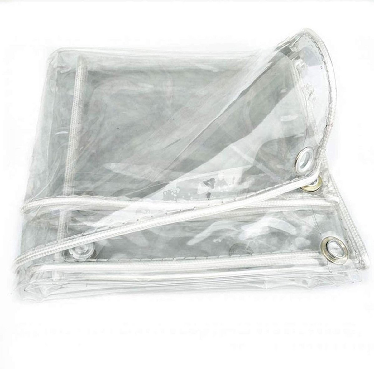 Transparant Waterdicht Zeil PVC 3x5m met Versterkte Ringen voor Buiten Bescherming
