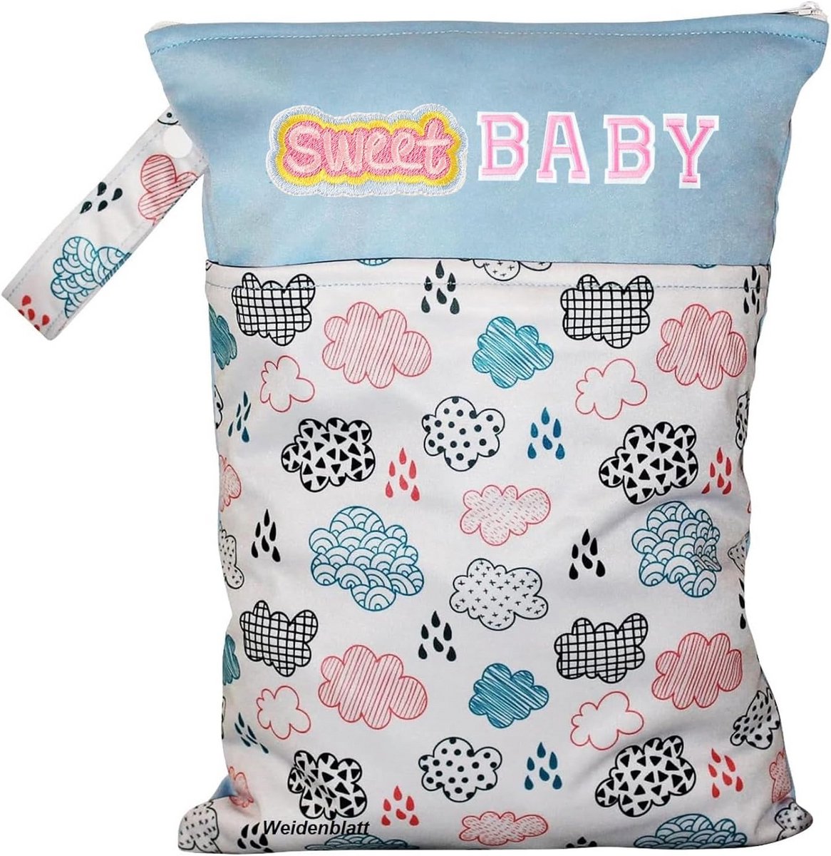 Wasbare Luiertas Groot Formaat - Waterdichte Wet Bag voor Baby Luiers, Zwemkleding en Gymspullen